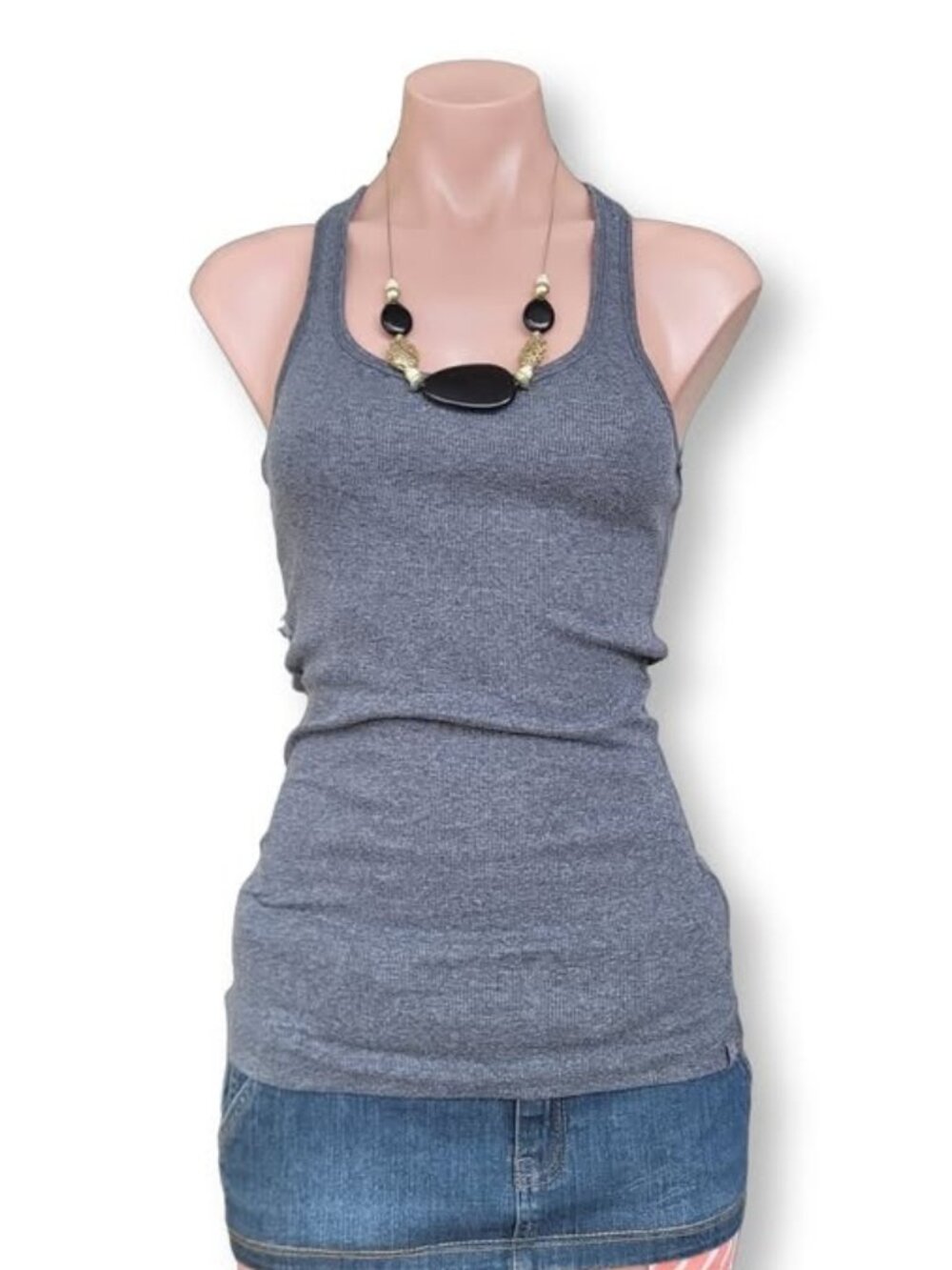GARAGE Grey Pink Tank Top M